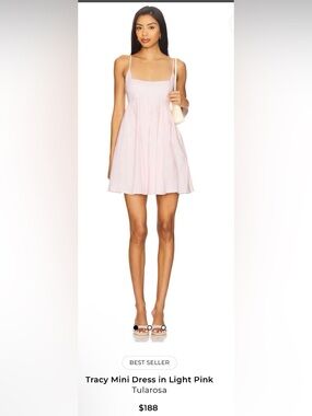 Tularosa Tracy Mini Dress in Light Pink Sz XXS